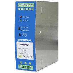 Блок живлення Ewind EW-PI120W-48 на DIN-рейку 120 Вт/48 В Блок живлення Ewind EW-PI120W-48 на DIN-рейку 120 Вт/48 В