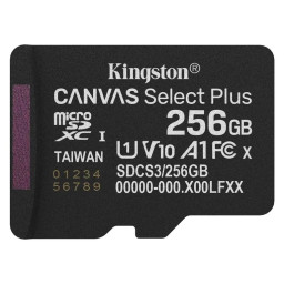 Карта пам'яті Kingston microSD 256GB C10 UHS-I A1 V10 R150MB/s Карта пам'яті Kingston microSD 256GB C10 UHS-I A1 V10 R150MB/s