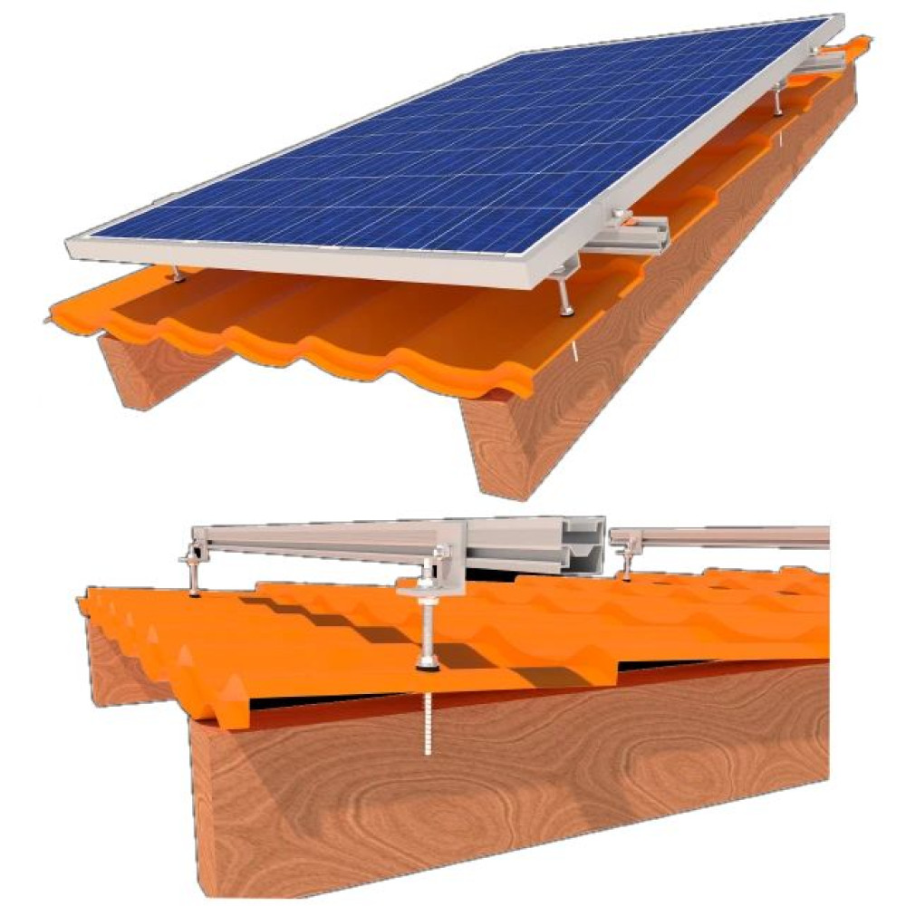 Комплект StringSetter SS-XL-M 07 кріплення 7 сонячних панелей до 1145мм металочерепиця, шифер Комплект StringSetter SS-XL-M 07 кріплення 7 сонячних панелей до 1145мм металочерепиця, шифер