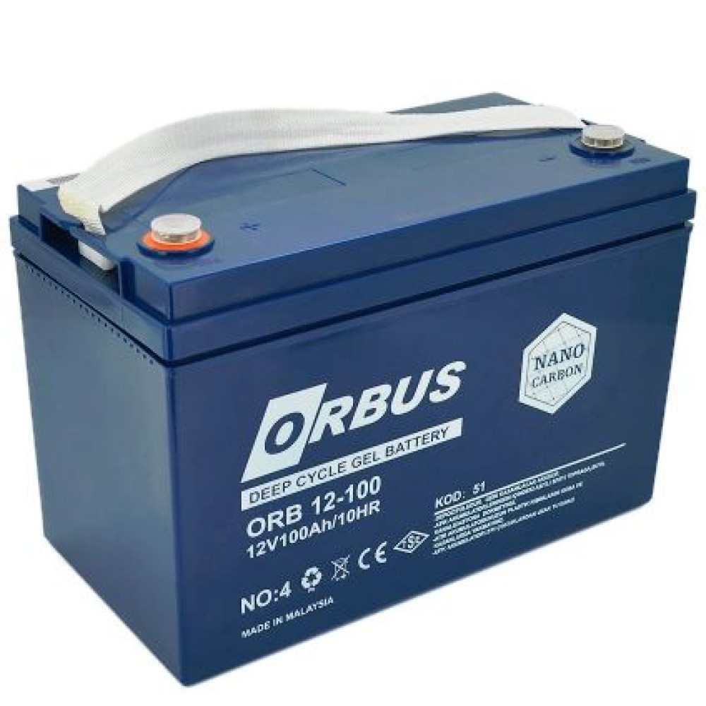 Свинцево-кислотна акумуляторна батарея ORBUS CG12100 100А•г 12В гелева Свинцево-кислотна акумуляторна батарея ORBUS CG12100 100А•г 12В гелева