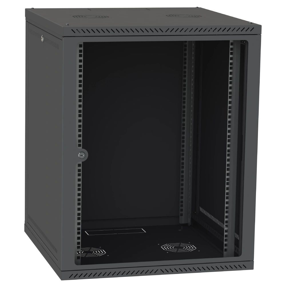 Шафа серверна IPCOM СН-15U 600х450 скло RAL9005 Шафа серверна IPCOM СН-15U 600х450 скло RAL9005