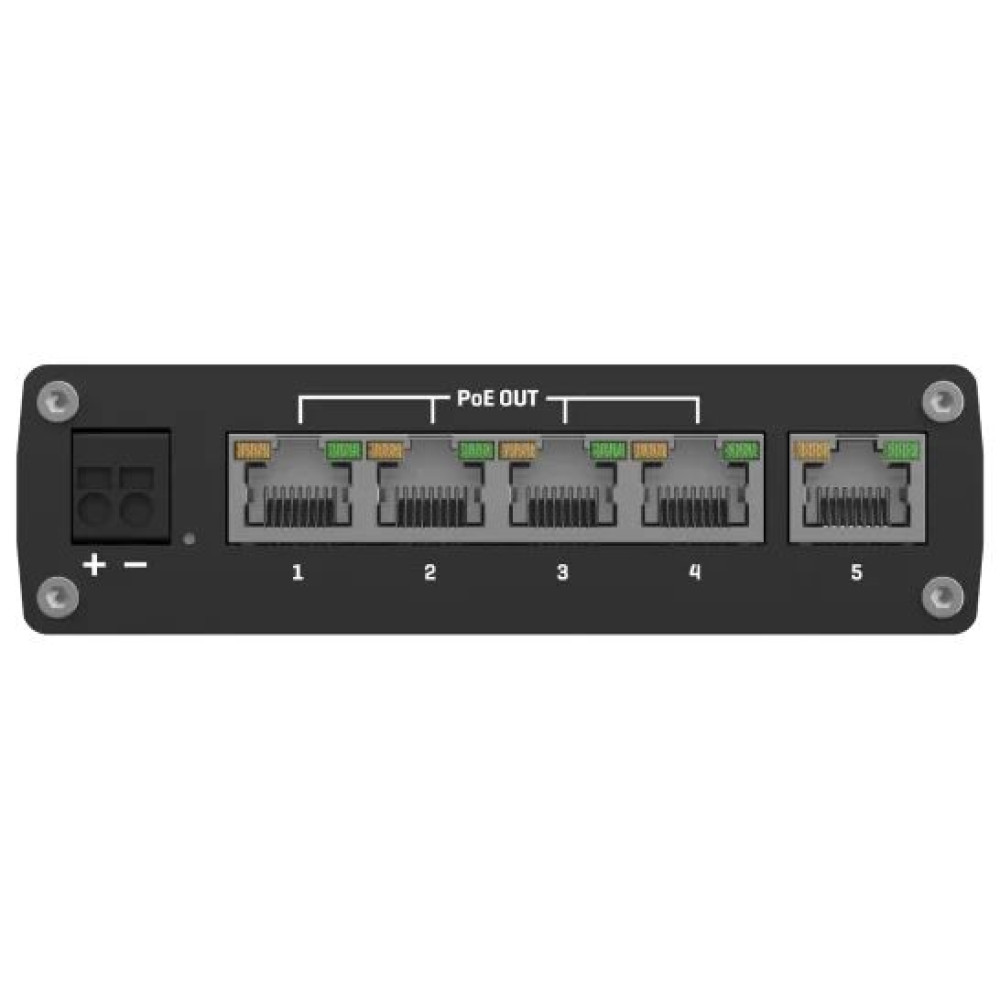 Комутатор 5 портів некерований Teltonika TSW101 POE+ для використання в транспорті Комутатор 5 портів некерований Teltonika TSW101 POE+ для використання в транспорті