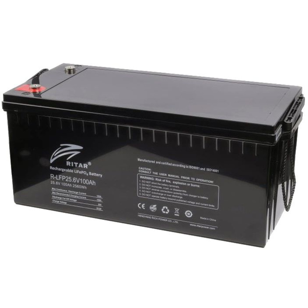 Акумуляторна батарея з bluetooth Ritar LFP25.6V100AH Акумуляторна батарея з bluetooth Ritar LFP25.6V100AH