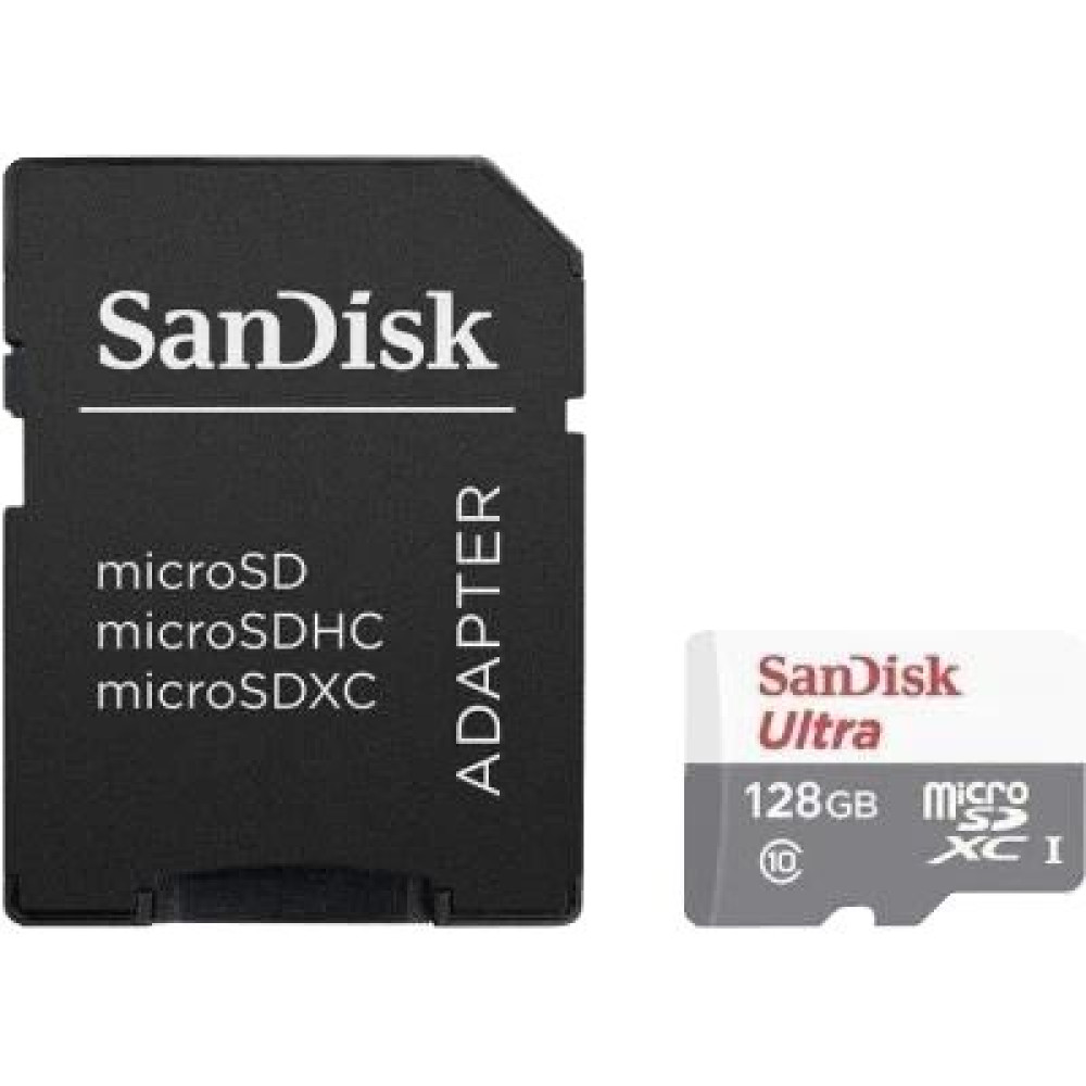 Карта пам'яті SANDISK Ultra microSDXC 128GB + SD Adapter Class 10 UHS-I Карта пам'яті SANDISK Ultra microSDXC 128GB + SD Adapter Class 10 UHS-I