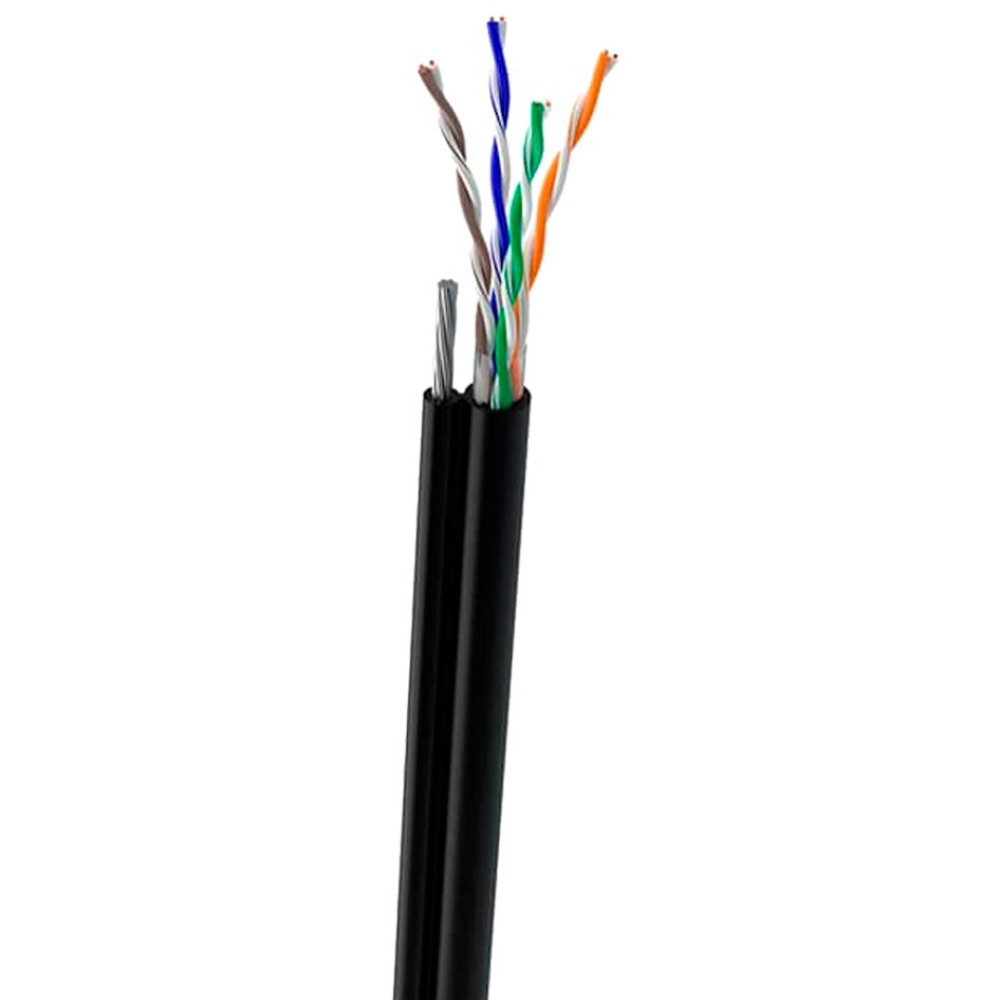 Кабель вуличний з тросом 7*0,5мм cat 5e OK-Net UTP 4*2*0,49+ КППт-ВПбухта 305 м Кабель вуличний з тросом 7*0,5мм cat 5e OK-Net UTP 4*2*0,49+ КППт-ВПбухта 305 м