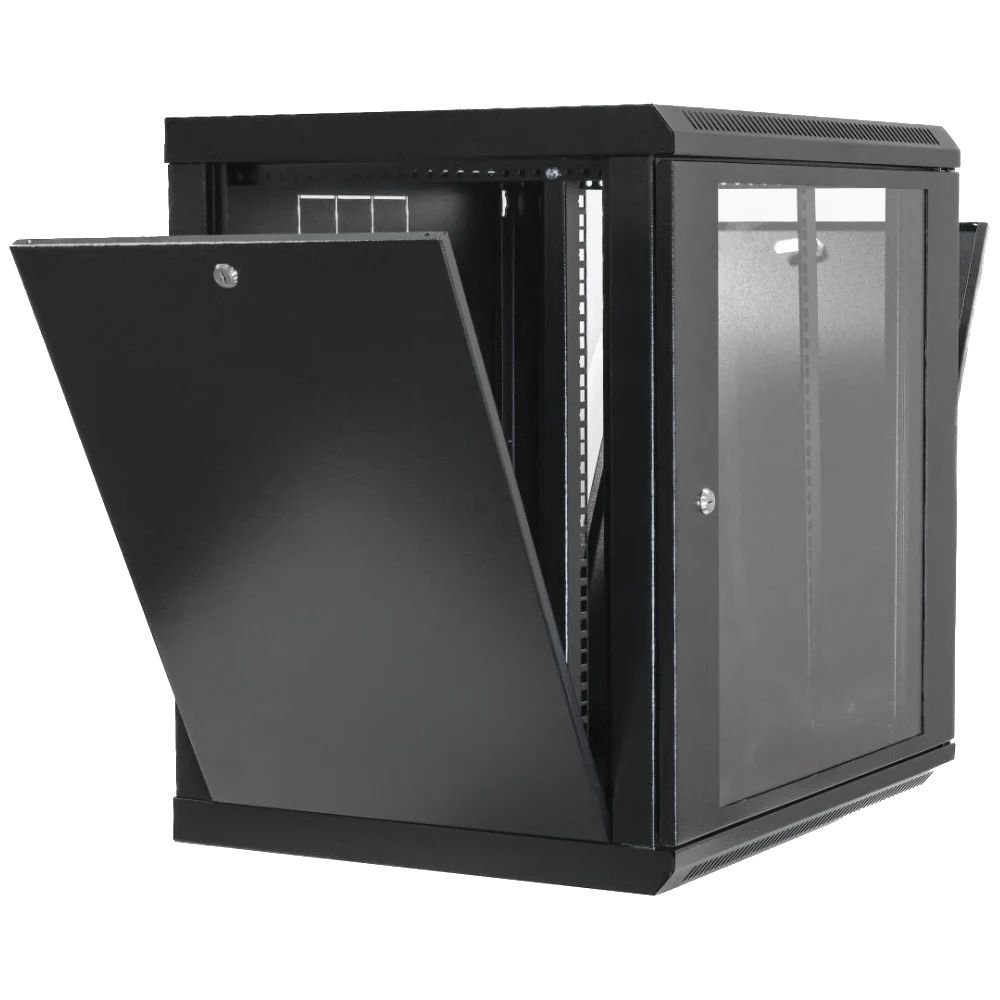 Шафа 19"15U, 600x500x773мм акрилове скло, чорна Шафа 19"15U, 600x500x773мм акрилове скло, чорна