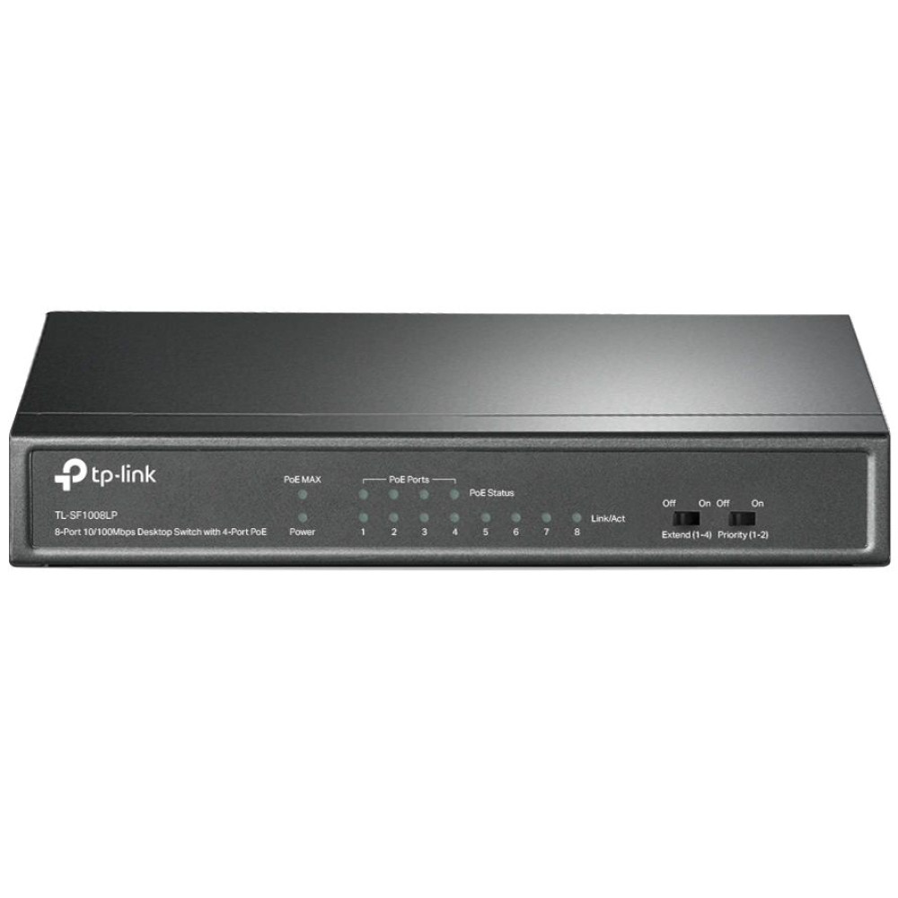Комутатор 8 портів некерований TP-LINK TL-SF1008LP PoE Комутатор 8 портів некерований TP-LINK TL-SF1008LP PoE