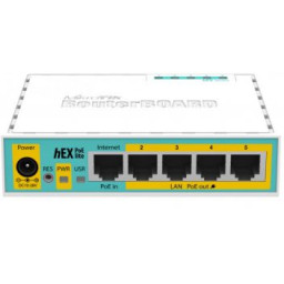 Маршрутизатор MikroTik hEX PoE lite (RB750UPr2) 5-портовий Маршрутизатор MikroTik hEX PoE lite (RB750UPr2) 5-портовий