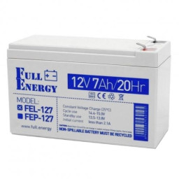 Свинцево-кислотна акумуляторна батарея Full Energy FEL-127 7А•г 12В гелева Свинцево-кислотна акумуляторна батарея Full Energy FEL-127 7А•г 12В гелева
