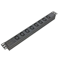 Блок 19" на 8 роз. С13, 10А, з індикат., без шнура, чорний, 1U, Kingda Kingda KD-IEC1008WKPB19A-C14 Блок 19" на 8 роз. С13, 10А, з індикат., без шнура, чорний, 1U, Kingda Kingda KD-IEC1008WKPB19A-C14