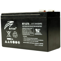 Свинцево-кислотна акумуляторна батарея Ritar RT1270 7А•г 12В Свинцево-кислотна акумуляторна батарея Ritar RT1270 7А•г 12В