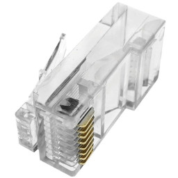 Конектор з'єднувальний неекранований (упаковка 100 шт) RJ45 кат. 5e Конектор з'єднувальний неекранований (упаковка 100 шт) RJ45 кат. 5e