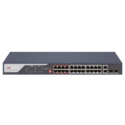 Комутатор 28 портів некерований Hikvision DS-3E0326P-E(C) PoE