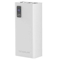 Повербанк TITANUM 728S 30000mAh 22.5W White Повербанк TITANUM 728S 30000mAh 22.5W White