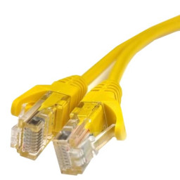 Патч-корд литий жовтий 5е UTP RJ45 1м Патч-корд литий жовтий 5е UTP RJ45 1м
