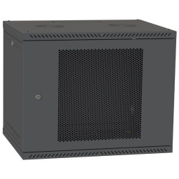 Шафа телекомунікаційна двері перф(чорна) IPCOM 12U 600x450