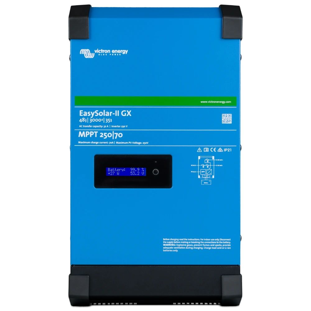 Інвертор Victron Energy EasySolar-II GX 48/3000/35-32 MPPT 250/70 сонячний однофазний чиста синусоїда Інвертор Victron Energy EasySolar-II GX 48/3000/35-32 MPPT 250/70 сонячний однофазний чиста синусоїда
