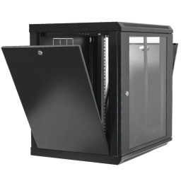 Шафа 600x600x773мм акрилове скло чорна 19" 15U